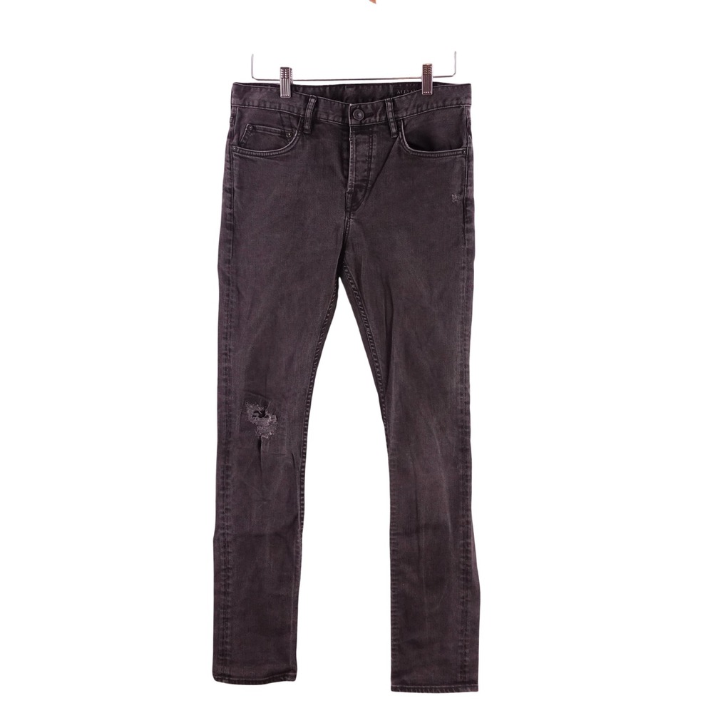 AllSaints Mens 30x30 Kaneko Cigarette Slim Jeans Washed Black Distressed ME023G